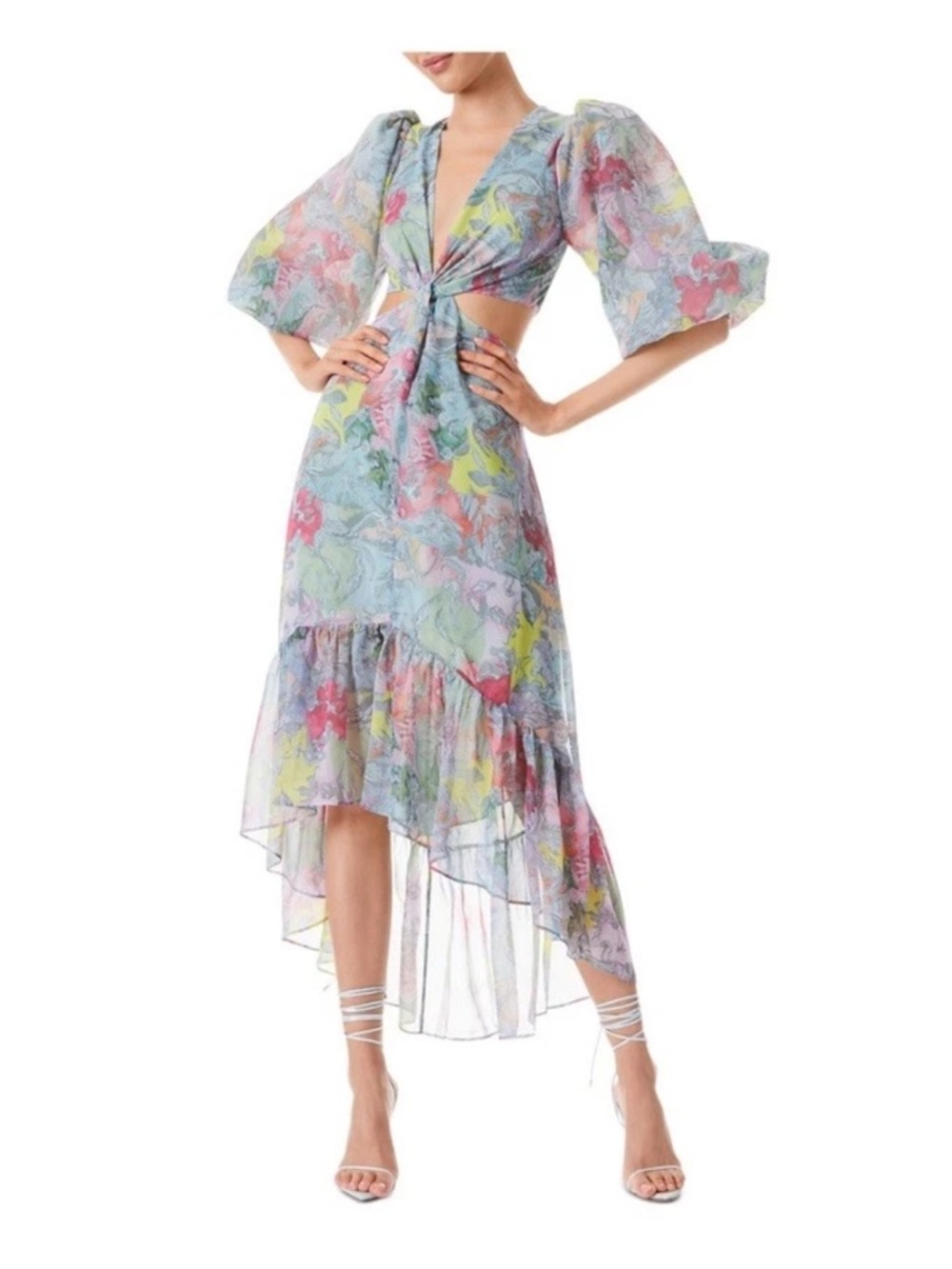 ALICE AND OLIVIA Cut Out Maxi Dress In Lola's Dream – Size 0